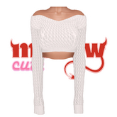 mellowcute-star sweater-white