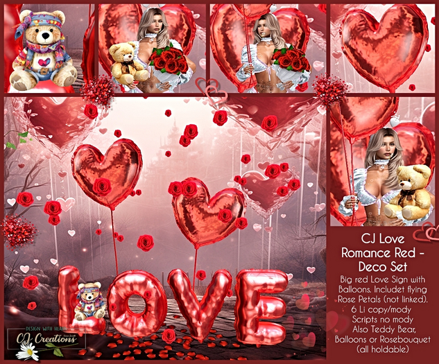 CJ Love Romance Red Set