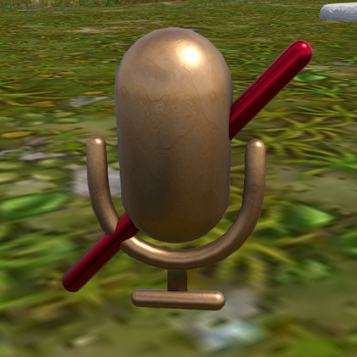 3D Wearable Mic Muted Sign