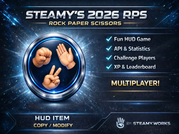ROCK, PAPER, SCISSORS - ONLINE GAME WITH RANKINGS (HUD)