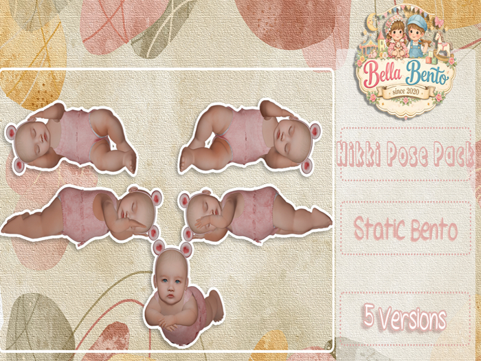 {B.B}Nikki Pose Pack Static Bento{5 Versions}{AddToUnpack}