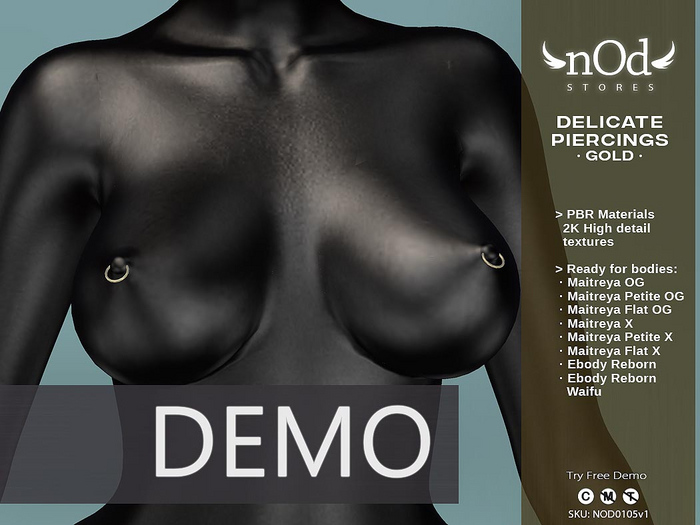 ~nOd~ Delicate Piercings (Gold) DEMO