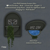 Aria Wall Fountain Feature Olive1