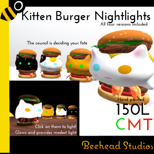 [BHS] Kitten Burger Nightlight
