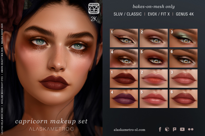 "Capricorn" 2K BOM makeup | EvoX | SLUV | Genus 4K