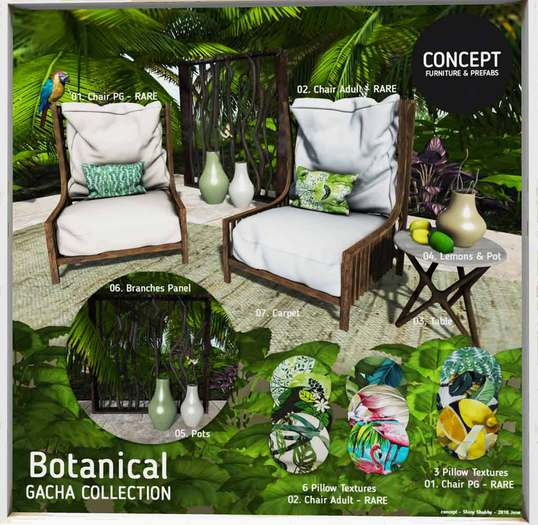 Concept } *01.Botanic. Chair.PG - RARE