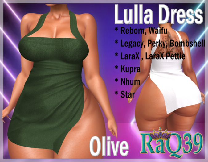 [R39] Lulla Dress-Olive