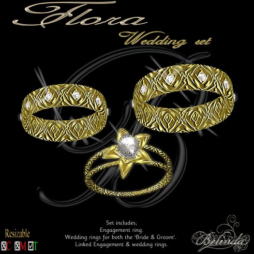 Flora - Wedding Rings Set
