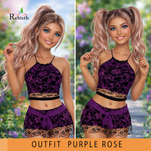 ** ARANCIA ** outfit PURPLE ROSE - REBIRTH