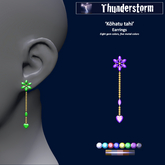 .:Thunderstorm:. 'Kōhatu tahi' earrings