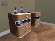 Meira Softline Bedside Table - Brown