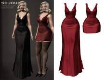 SOJOUR - Vintage slip nightgown - scarlet