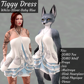 Tiggy White-Silver-Baby Blue Dress
