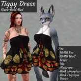 Tiggy Black-Gold-Red Dress