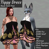Tiggy Black-Gold-Pink Dress