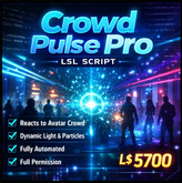 Crowd Pulse Pro LSL Script – Reactive Light & Particle System Based on Avatar Count (Full Perm)