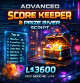 Advanced Score Keeper & Prize Giver Script for Second Life | Top 10 Leaderboard System | Random Rewards | Full Perm LSL