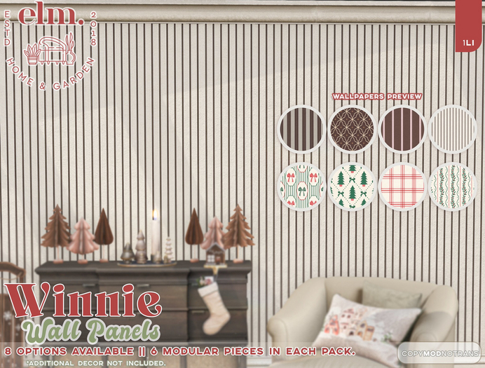 Elm. Winnie Wallpanels [FATPACK]