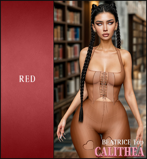 CALITHEA . Beatrice . Top . Red
