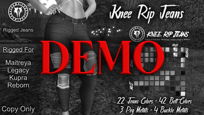 [M] Knee Rip Jeans - Demo