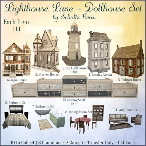 [Schultz Bros.] 10. Lighthouse Lane - Display Shelf RARE