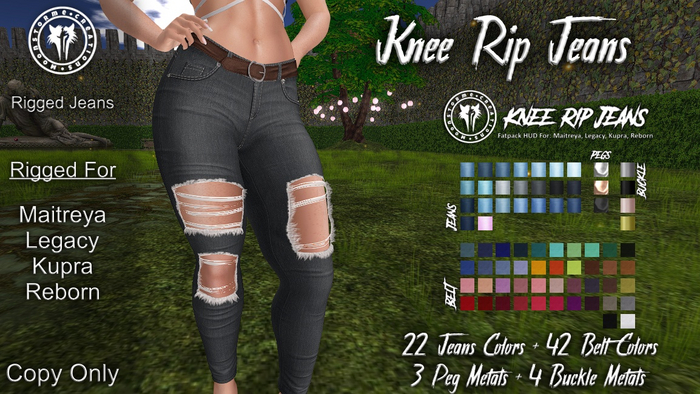 [M] Knee Rip Jeans