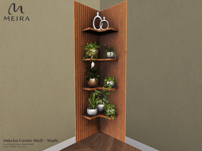 Meira Oakrise Corner Shelf - Maple