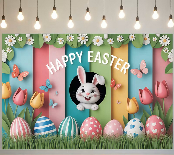 EASTER FENCE PASTEL TEXTURE