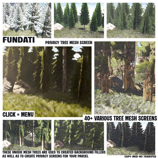 ( Fundati ) Privacy Mega Mesh Trees Fatpack