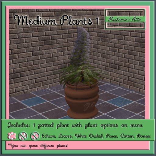 [M.A.] Misc. Medium Potted Plants 1 (Boxed-Copy)