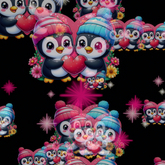  Penguin Couple Confetti Tosser Thrower