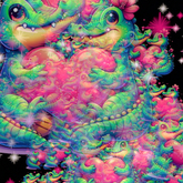  Crocodile Couple Confetti Tosser Thrower