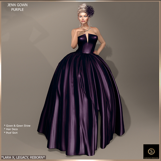 SAS - Jenn Purple Gown (LaraX, Leg, Reb) 
