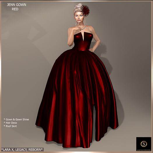 SAS - Jenn Red Gown (LaraX, Leg, Reb) 