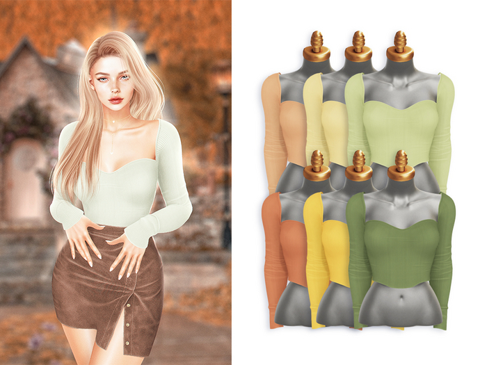 -Sorumin- College Chic SET -Top PACK2-