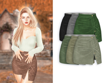 -Sorumin- College Chic SET -Skirt GREEN PACK-