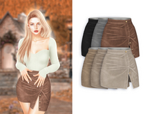 -Sorumin- College Chic SET -Skirt BROWN PACK-