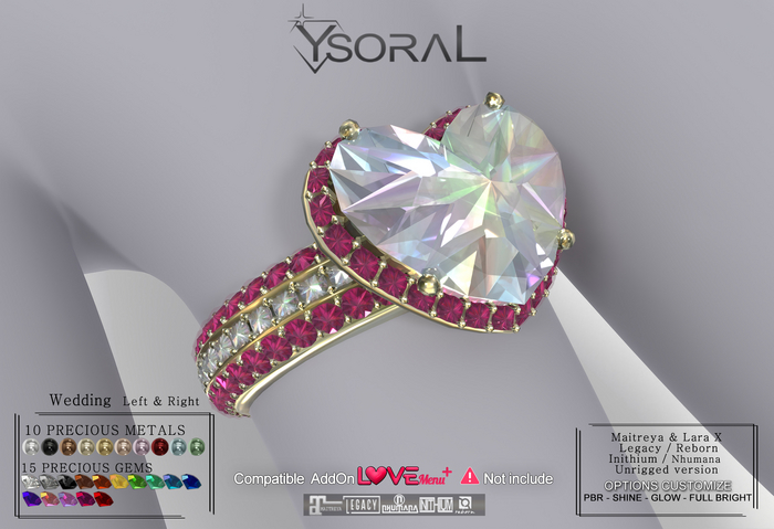 ~~ Ysoral ~~ .:Ring Wedding Chloe :.( Rigged & Unrigged) 