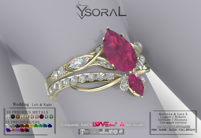 ~~ Ysoral ~~ .:Ring Wedding & Engagement Laurie :.( Rigged & Unrigged) 