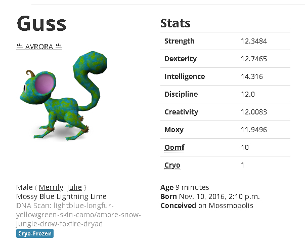 Mossm Cryo Pod - Guss