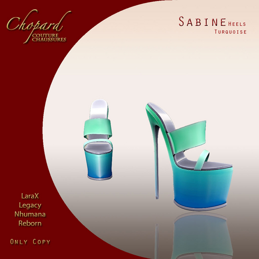 *Chopard Couture* Sabine Heels - Turquoise