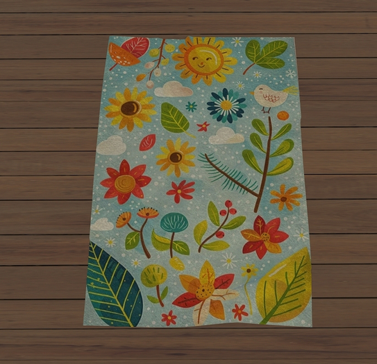 Flowers Nursery Rug