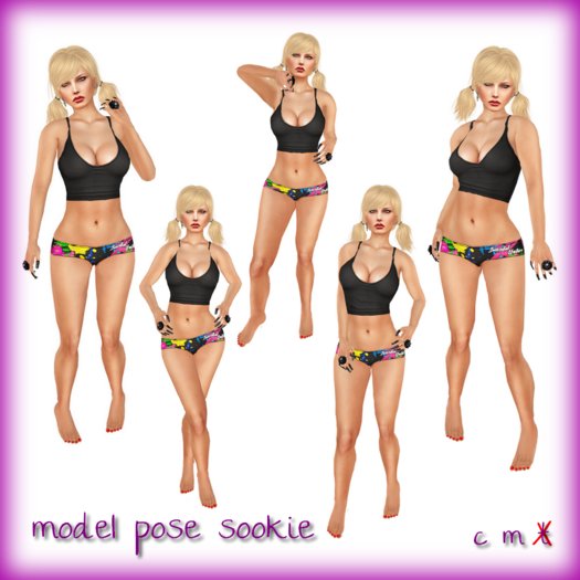 NEW! PURPLE POSE SOOKIE -  Female Poses