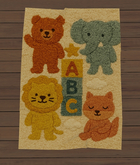 Animals Shagpile Nursery Rug