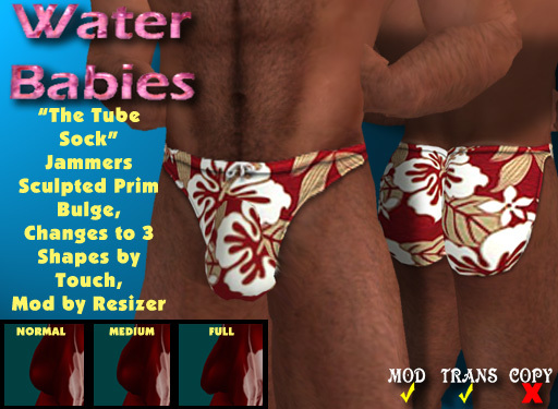Water Babies - "The Tube Sock" Speedo (Hawiian 1)
