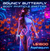 Bouncy Butterfly Body Particle Emitter – Animated Floating Butterflies | Copy & Modify | Aqshaqunn