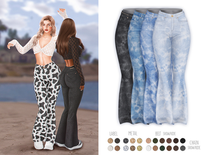 -Sorumin- Soft Flare SET -Pants Washed Pack-