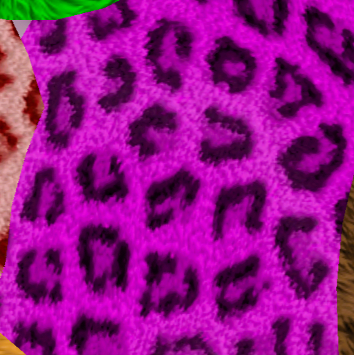 Xootfly Creations Purple Jaguar Fur Rug