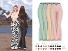 -Sorumin- Soft Flare SET -Pants Pastel 2 Pack-