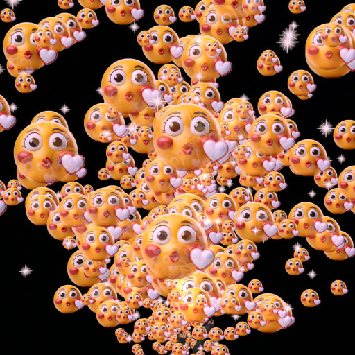 Kiss Emoji Confetti Tosser Thrower